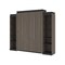 Bestar Orion 104W Queen Murphy Bed with 2 Narrow Shelving Units (105W), Bark Gray & Graphite 116884-000047 - alternate 1